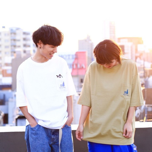 ビッグシルエットポケットTシャツ/ホワイト