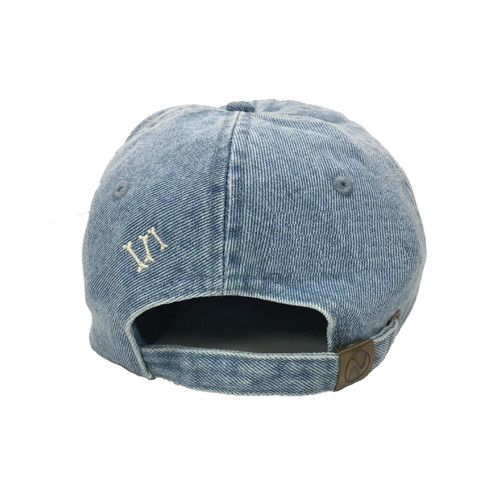 ロゴ刺繍キャップ/デニム ライトブルー