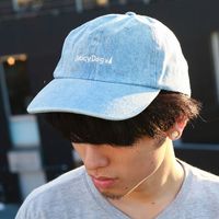 ロゴ刺繍キャップ/デニム ライトブルー