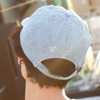 ロゴ刺繍キャップ/デニム ライトブルー