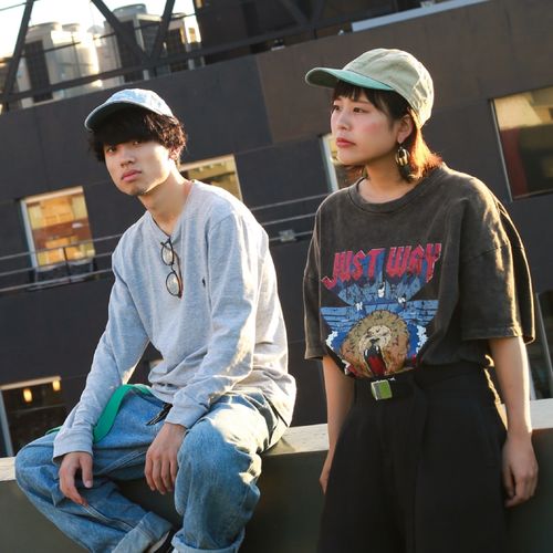 ロゴ刺繍キャップ/デニム ライトブルー