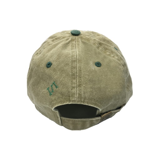 ロゴ刺繍キャップ/ツートーン カーキ×グリーン