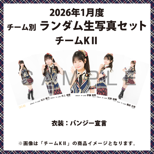2026年1月度 チーム別ランダム生写真セット(チームKII)