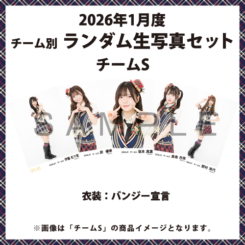 2026年1月度 チーム別ランダム生写真セット(チームS)