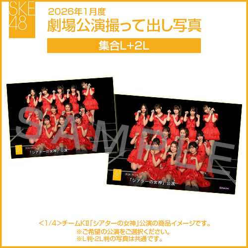 2026年1月度 劇場公演撮って出し写真 2Lセット(集合L＋2L)
