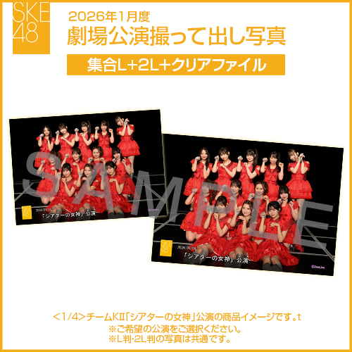 2026年1月度 劇場公演撮って出し写真 クリアファイルセット(集合L＋2L＋クリアファイル)