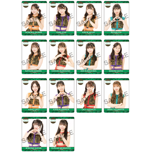 シャッフル公演クリアトレーディングカード チームE「愛を君に、愛を僕に」公演（14名×2種 28種）