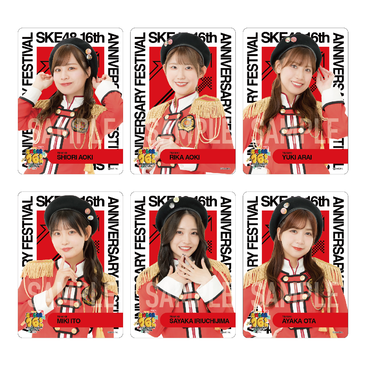 SKE48 16th Anniversary Festival 2024  チーム別クリアトレーディングカード（ランダム全12種+特別仕様12種）【チームKⅡ】