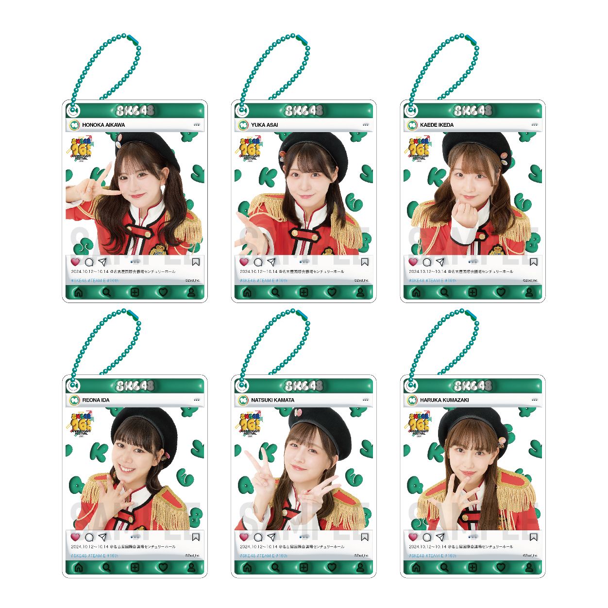 SKE48 16th Anniversary Festival 2024  チーム別SNS風アクリルキーホルダー（ランダム全13種）【チームE】