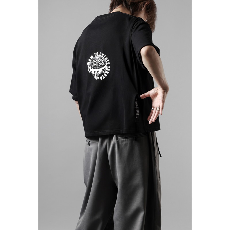 【TAKUYA∞の創り方】ハーモニカ クロップドTシャツ/ブラック