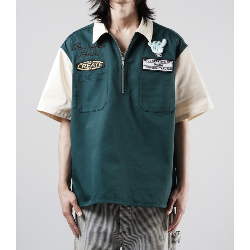 極美品 シュプリーム 半袖 オープンカラーシャツ スタッズワッペン 緑 XL 商品詳細ページ | Artist Goods Store | 【TAKUYA∞の創り方】ハーフ
