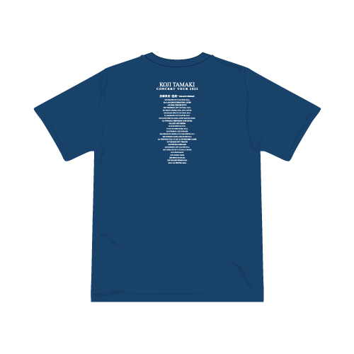 安全地帯40周年、玉置浩二35周年記念Tシャツ【ネイビー】