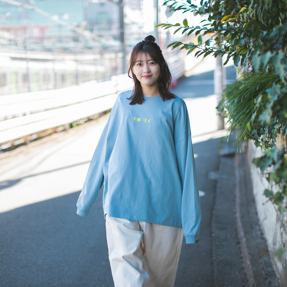 HOME ロンT  [アシッドブルー]