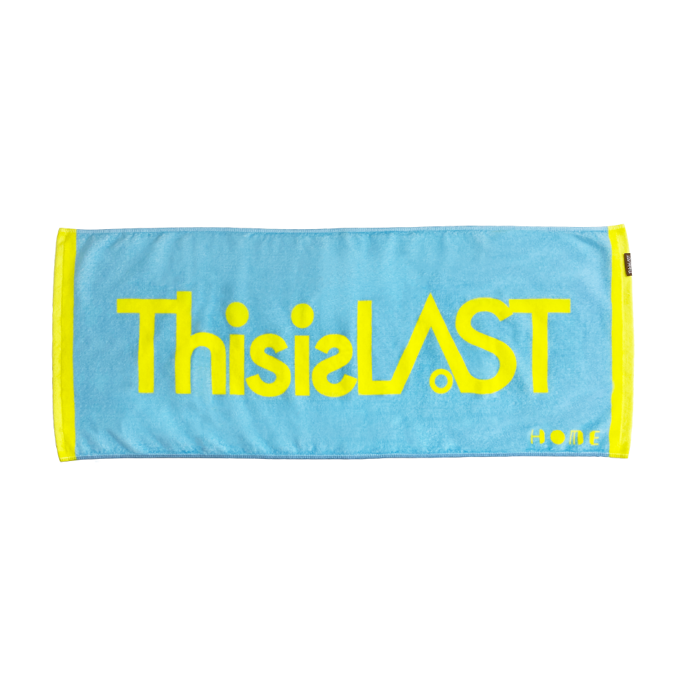 ロゴタオル [スカイブルー×イエロー]