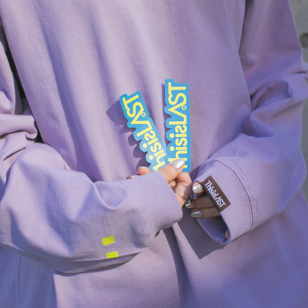 ロゴステッカー [アシッドブルー×イエロー]