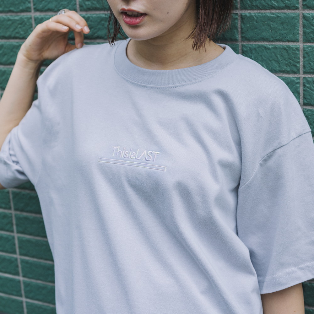 【Limited】マーブル刺繍ロゴTシャツ [フロストパープル]