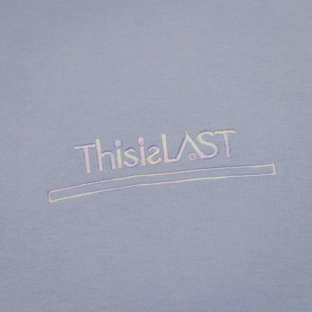 【Limited】マーブル刺繍ロゴTシャツ [フロストパープル]