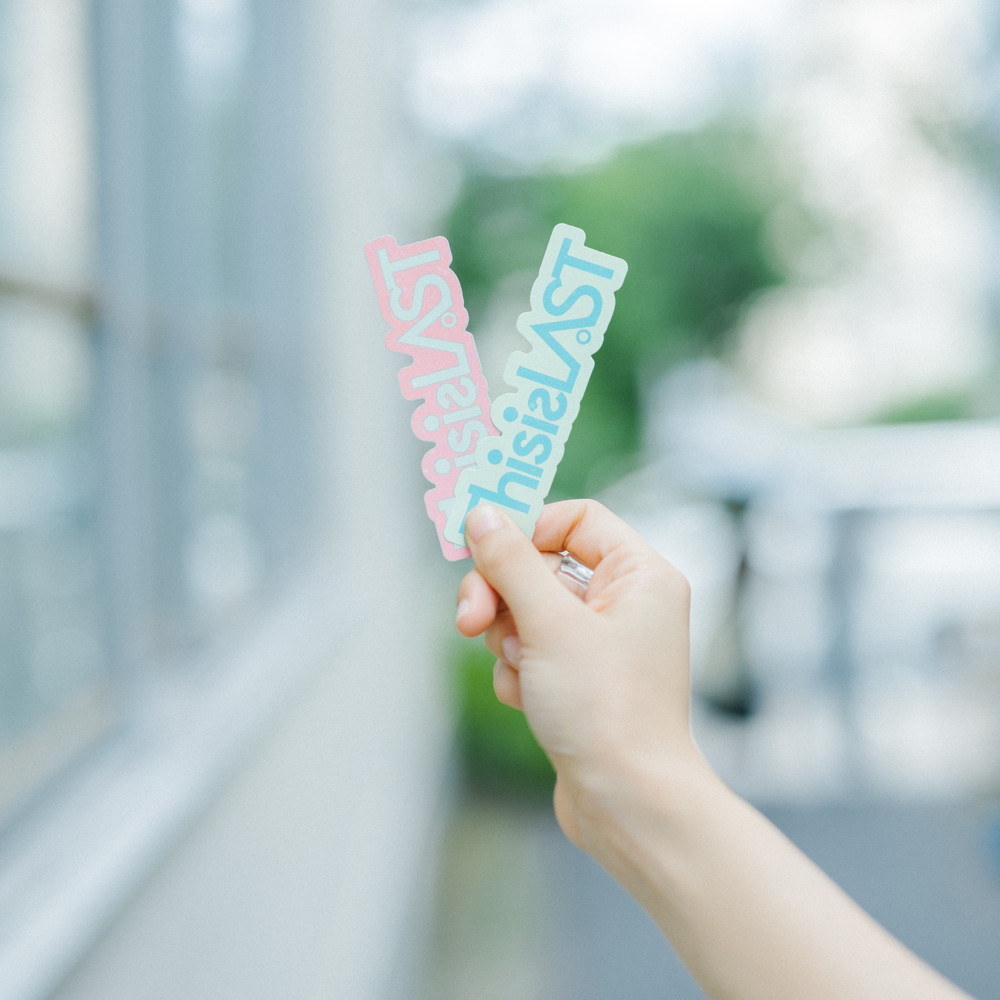 ホログラムロゴステッカー [ライトグリーン×エメラルド]