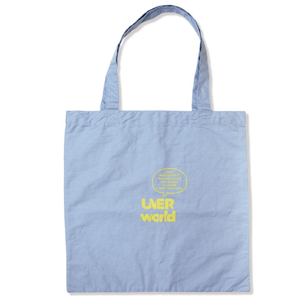 Messageトートバッグ/ブルー×イエロー