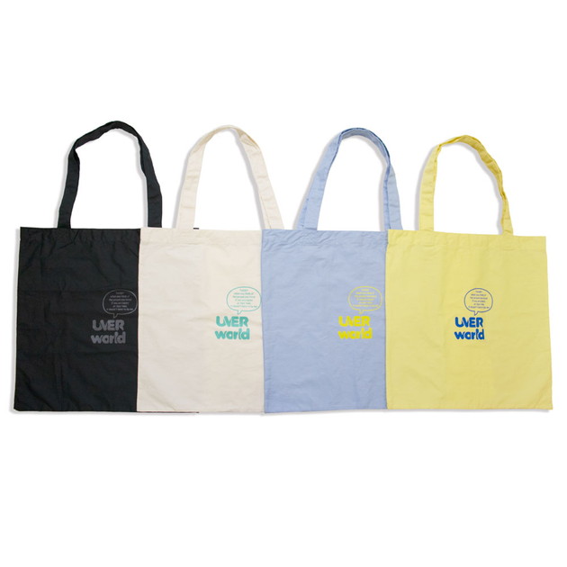 Messageトートバッグ/イエロー×ネイビー