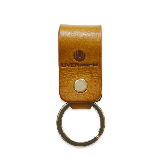 Uwレザーキーホルダー A /ライトブラウン