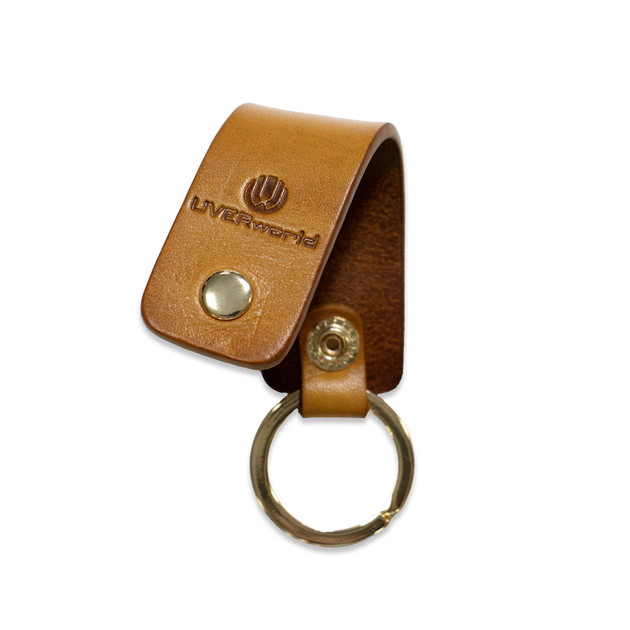 Uwレザーキーホルダー A /ライトブラウン
