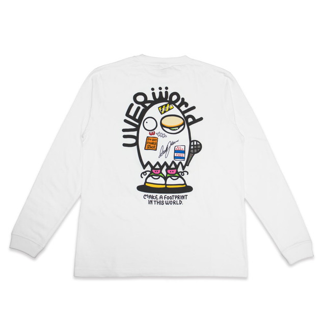 ロングスリーブTシャツ (FOOTPRINT)/ホワイト