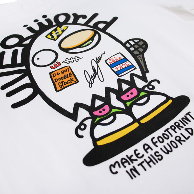 ロングスリーブTシャツ (FOOTPRINT)/ホワイト