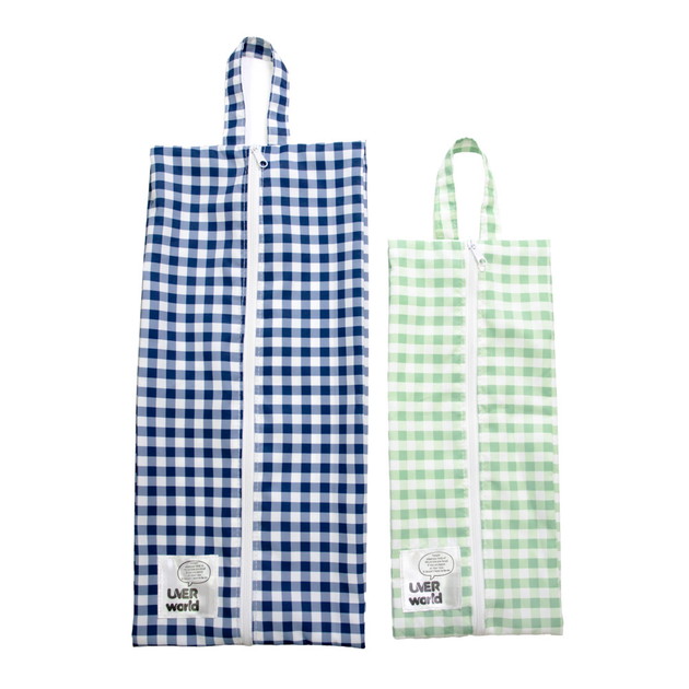 トラベルポーチセット (ブロックチェック)