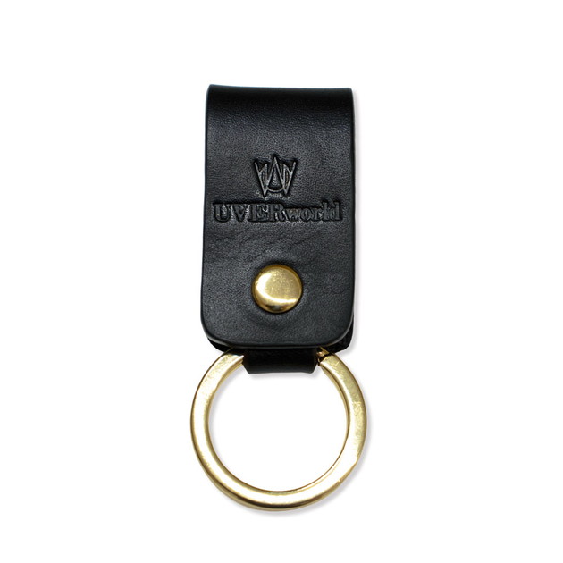 Uwレザーキーホルダー B/ブラック