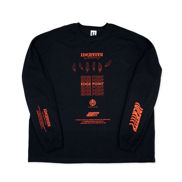 EDGE POINT ロングスリーブTシャツ(ブラック)