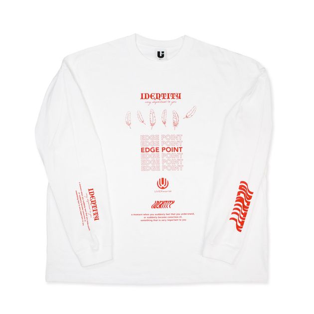 EDGE POINT ロングスリーブTシャツ(ホワイト)