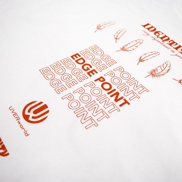 EDGE POINT ロングスリーブTシャツ(ホワイト)