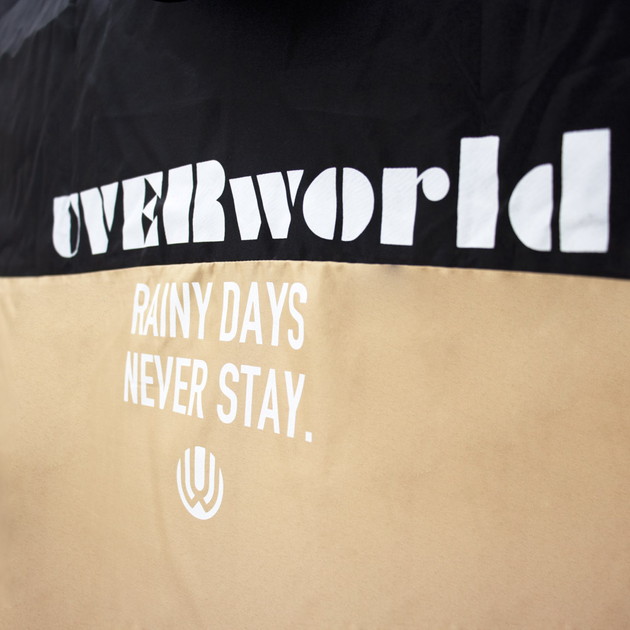 レインポンチョ（ブラック×ブラウン）【Lサイズ】