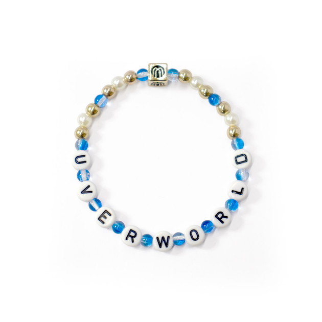 ビーズブレスレットA/ロゴ（ブルー）