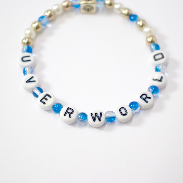 ビーズブレスレットA/ロゴ（ブルー）