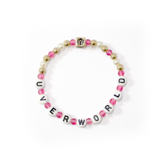 ビーズブレスレットA/ロゴ（ピンク）