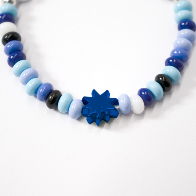 ビーズブレスレットB/スター（ブルー）