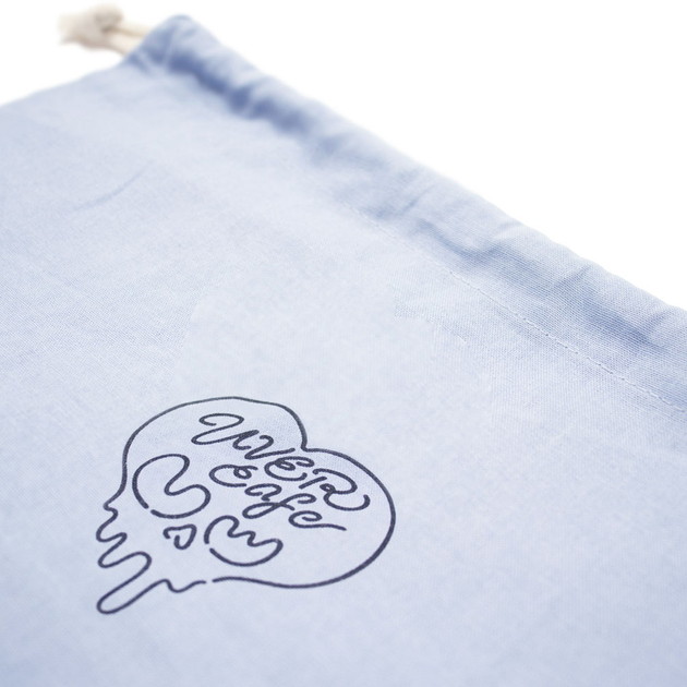 巾着ポーチ/M（サックスブルー）