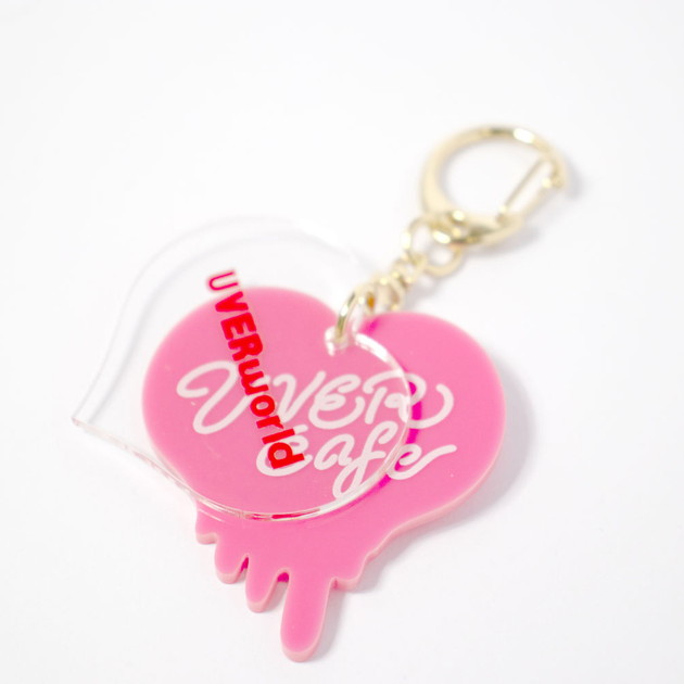 アクリル2連キーホルダー/café