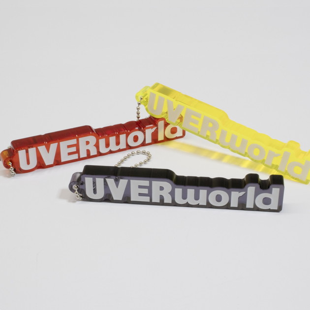 アクリルブロックキーホルダー（クリアーレッド）