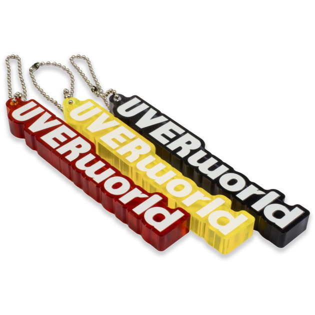 アクリルブロックキーホルダー（クリアーレッド）