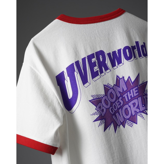 UVERworld×SAINT Mxxxxxx RINGER T-SHIRT（ホワイト×レッド）