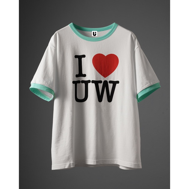 UVERworld×SAINT Mxxxxxx RINGER T-SHIRT（ホワイト×ターコイズ）