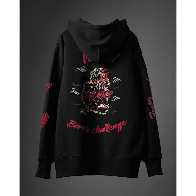 【信人 Produce】HEART WORLD HOODIE（ブラック）