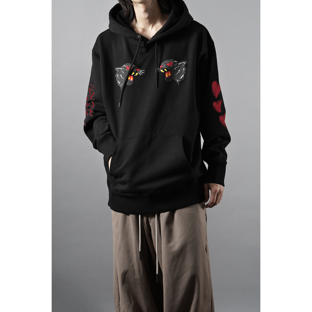 【信人 Produce】HEART WORLD HOODIE（ブラック）