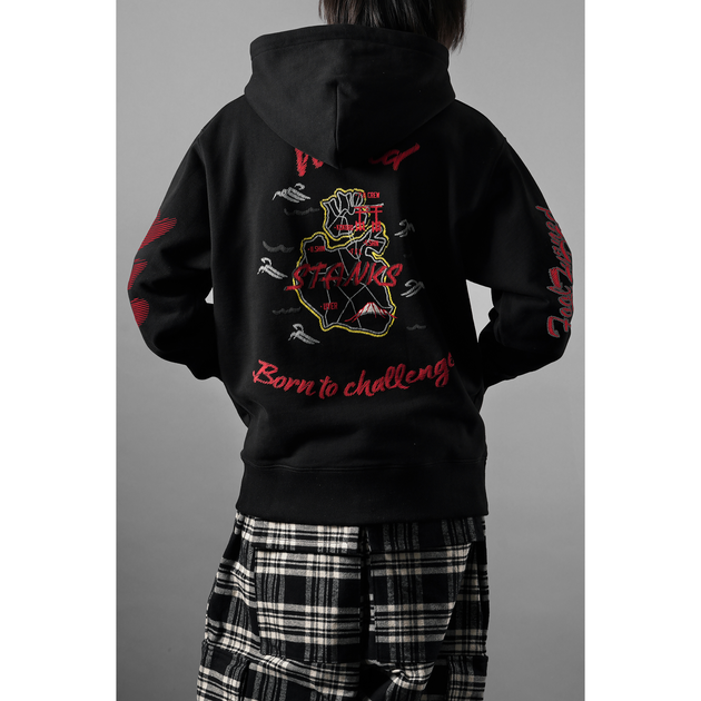 【信人 Produce】HEART WORLD HOODIE（ブラック）
