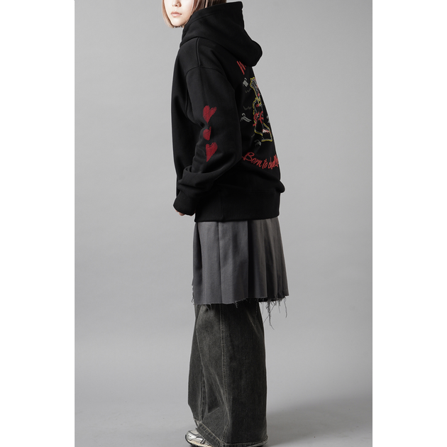 【信人 Produce】HEART WORLD HOODIE（ブラック）