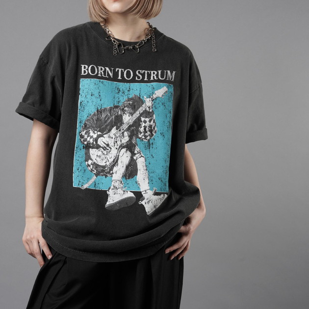 【克哉 Produce】BORN TO STRUM TEE Designed by Rebelle de luxe
