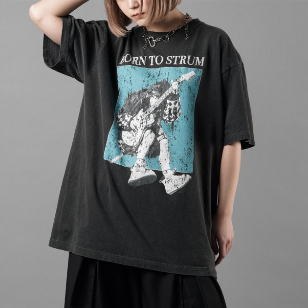 【克哉 Produce】BORN TO STRUM TEE Designed by Rebelle de luxe